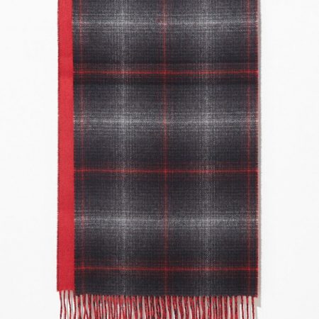 Accessories | Womens Johnstons Of Elgin Cashmere Reversible Scarf Red/ Check