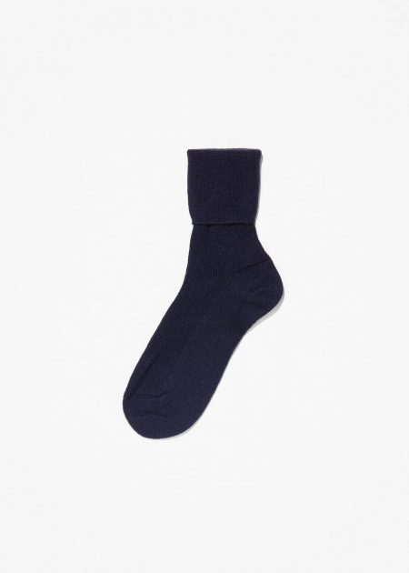Accessories | Womens Johnstons Of Elgin Women's Ribbed Cashmere Socks Navy