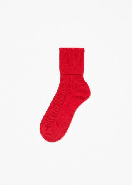 Accessories | Womens Johnstons Of Elgin Women's Ribbed Cashmere Socks Red