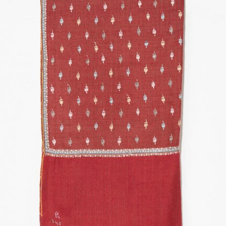 Accessories | Womens Yaser Shaw Embroidered Pashmina Shawl Red/ Brown Check