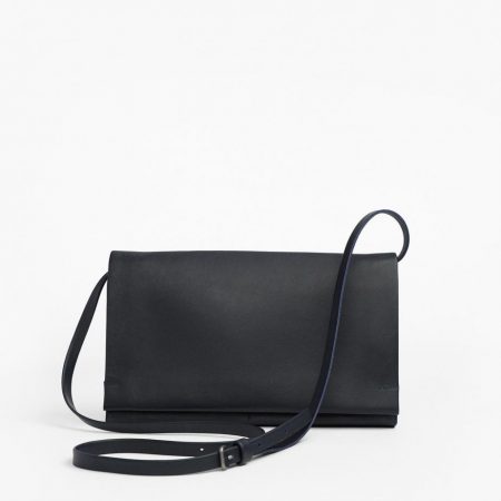 Bags | Womens Isaac Reina Medium Pleats Clutch With Straps Navy