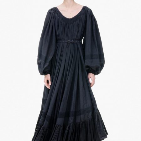 Dresses | Womens Zanini Smocked Ruffle Hem Dress Black