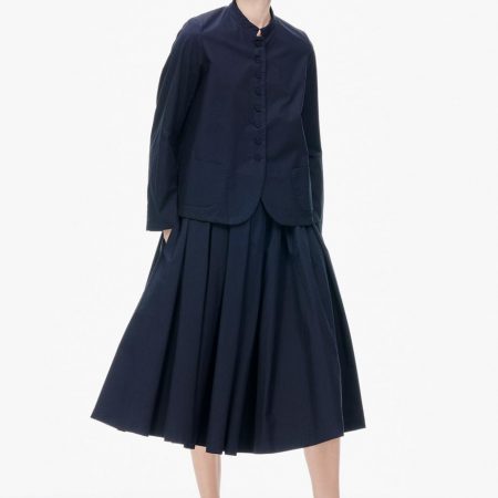 Skirts | Womens École De Curiosités Solange Skirt Dark Navy Cotton