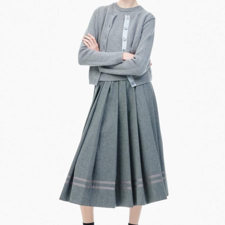 Skirts | Womens Zanini Pleated Skirt Grey Flannel