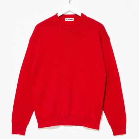 Sweaters | Mens Jil Sander Men's Crew Neck Sweater Bright Red