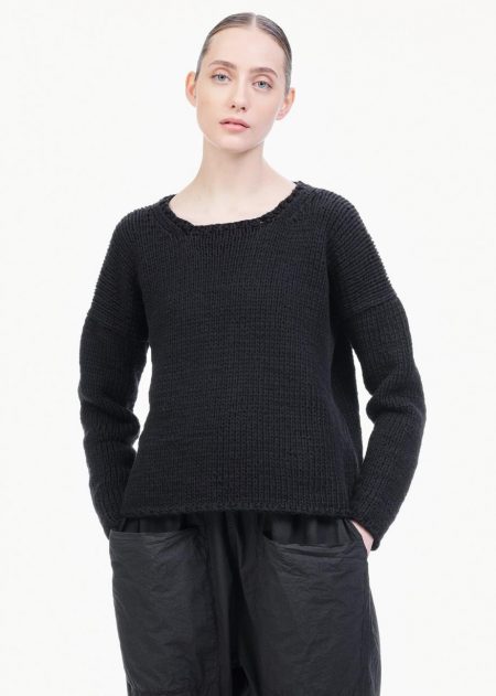 Sweaters | Womens Album Di Famiglia Hand Knit Cotton Sweater Black