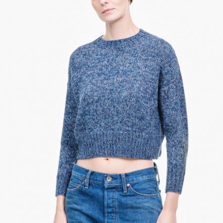 Sweaters | Womens Knitbrary Cropped Sweater Blue Ode
