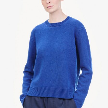 Sweaters | Womens Tiina The Store Round Neck Cashmere Sweater Sapphire Blue