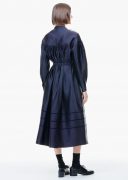Dresses | Womens Zanini Satin Dress With Yoke Navy Blue